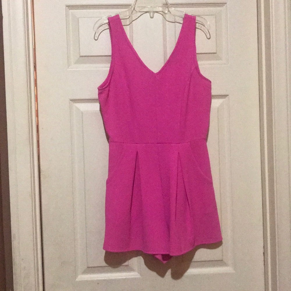 Pink V-neck Romper!